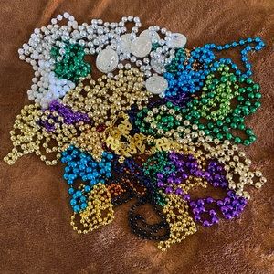 Mardi Gras beaded necklaces